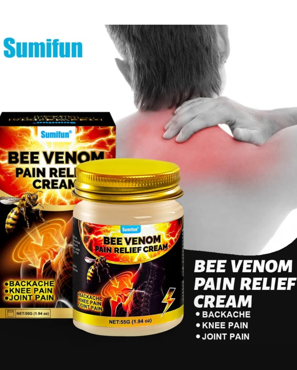 BEE VENOM pain relief cream 